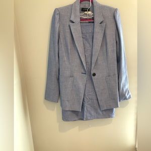 Halogen Light Chambray Woven Suit